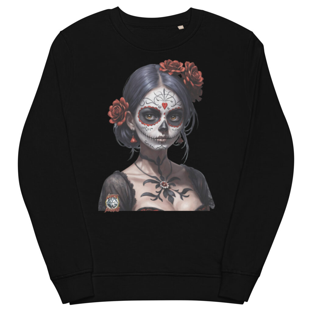 Day of the Dead Girl style 1  Unisex organic sweatshirt