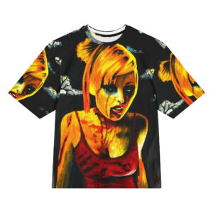Zombie Girl Cemetary Oversized cotton t-shirt