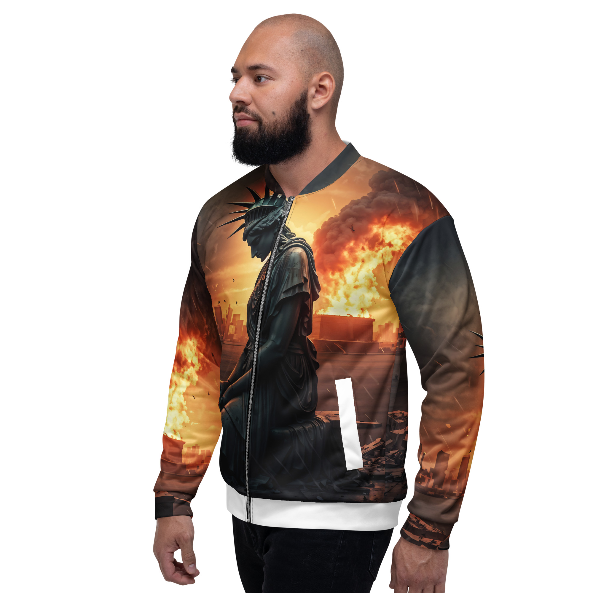 The Death of Liberty Unisex Bomber Jacket - Image 3