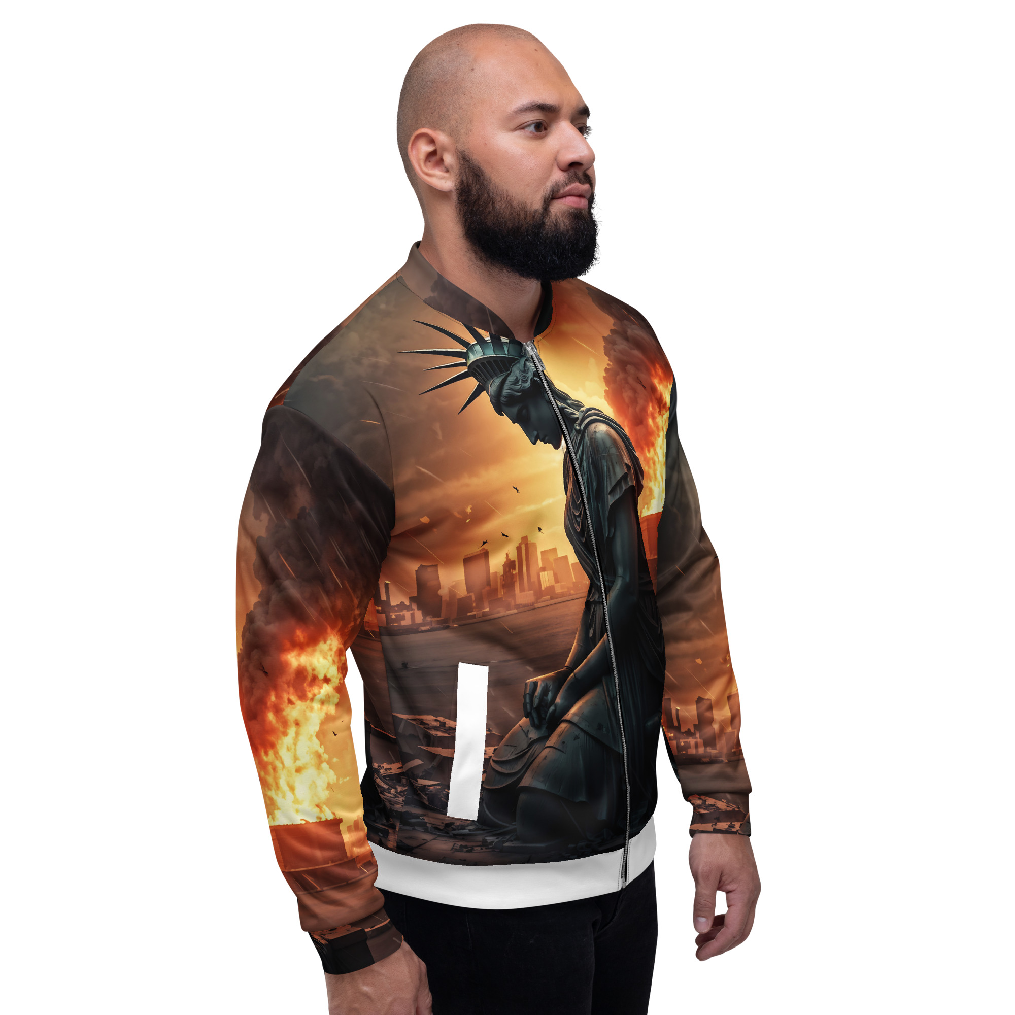The Death of Liberty Unisex Bomber Jacket - Image 4