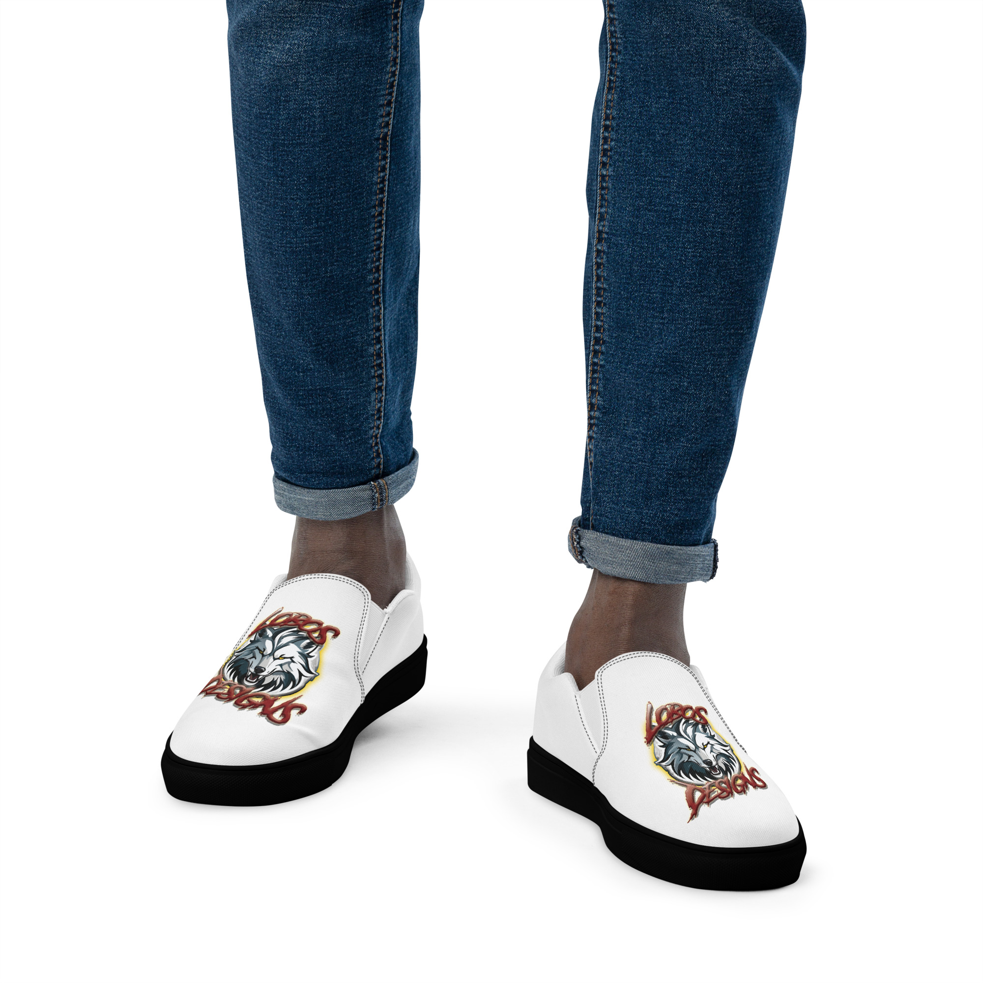 Lobosdesigns Men’s slip-on canvas shoes