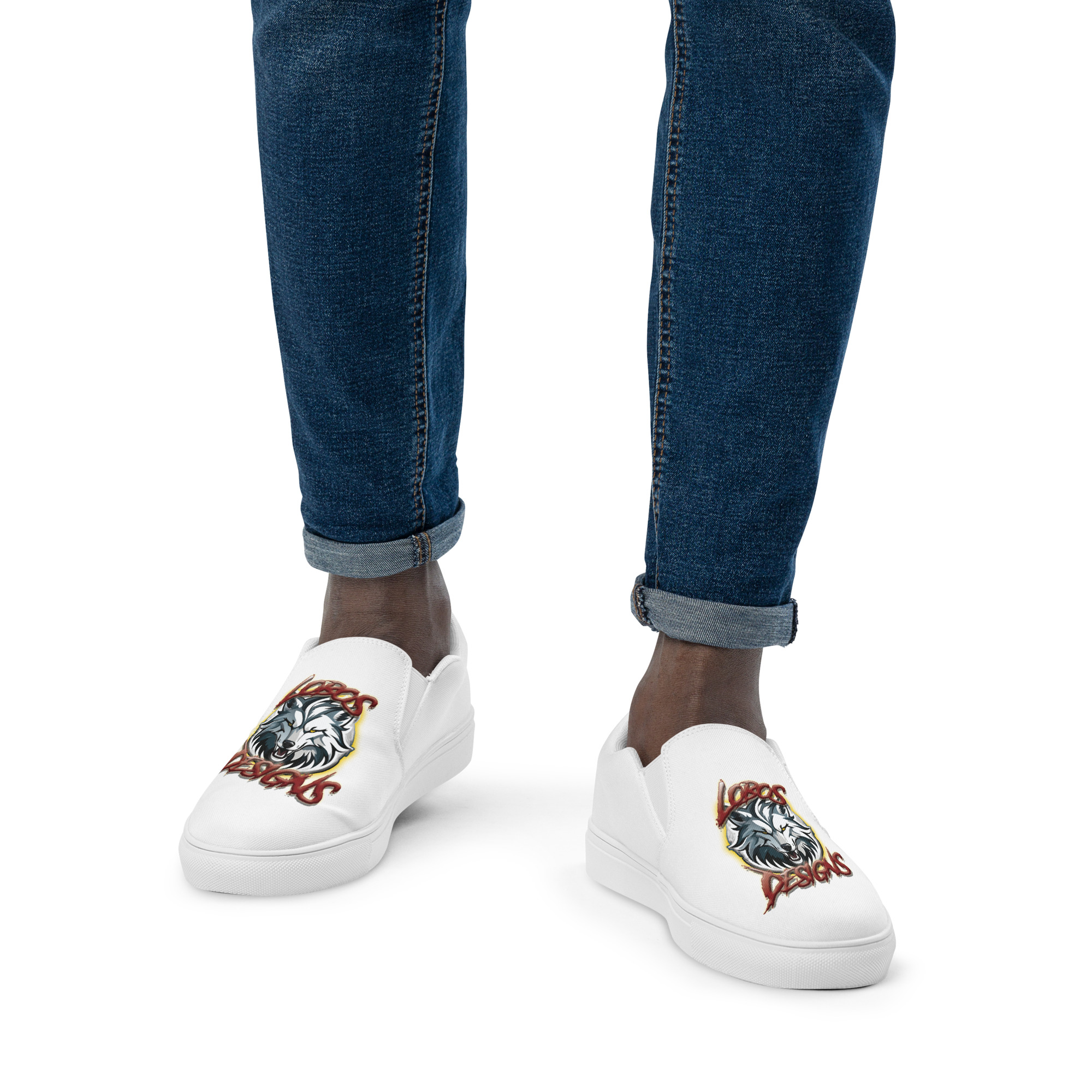 Lobosdesigns Men’s slip-on canvas shoes - Image 3