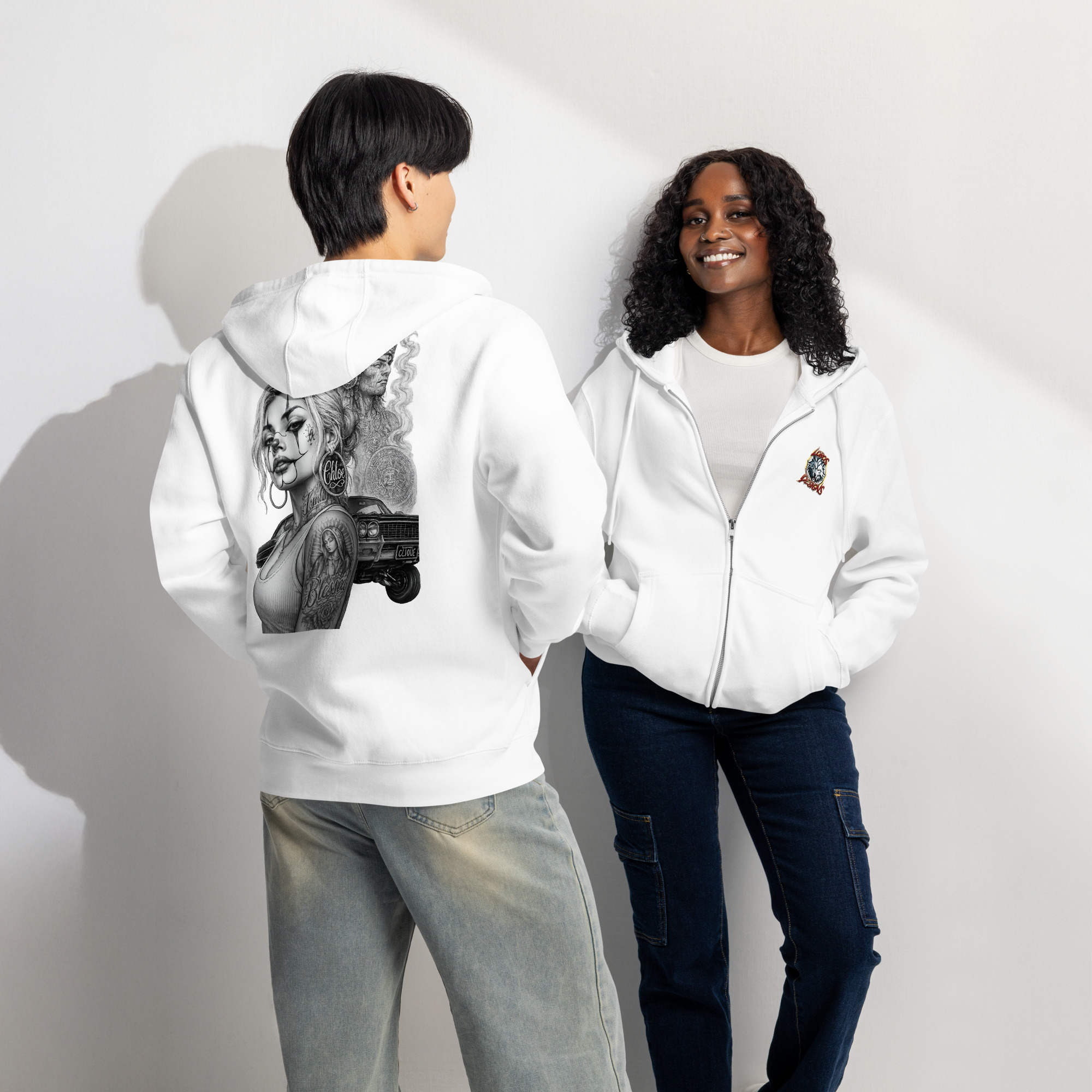 Azteca Low rider Premium full zip hoodie