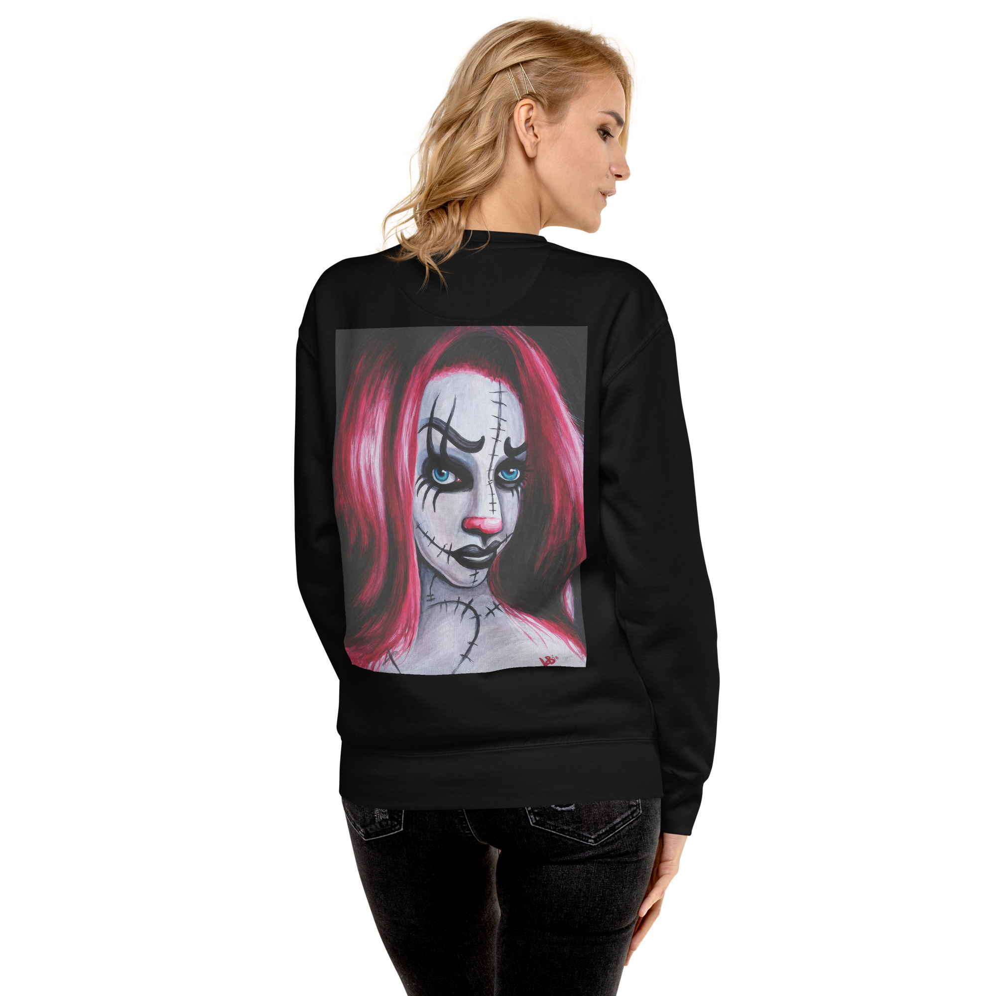 Clown Girl Unisex Premium Sweatshirt - Image 2
