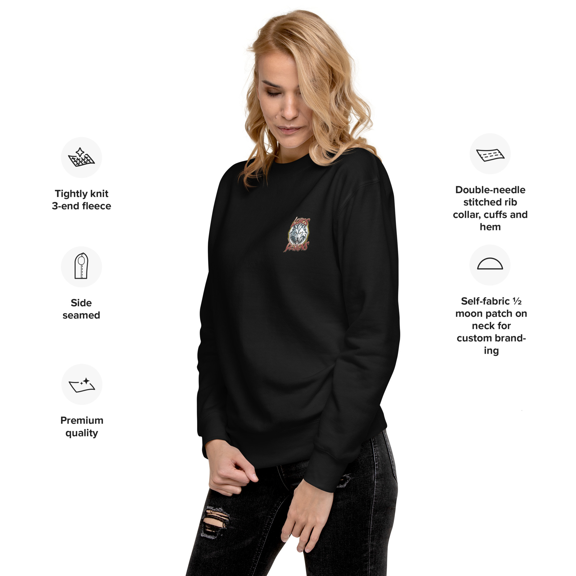 Clown Girl Unisex Premium Sweatshirt - Image 3