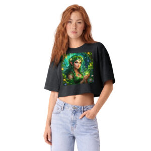 Wood Elf Priestess Women’s garment dye cropped tee