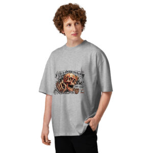 Life's messed up Unisex organic oversized high neck t-shirt