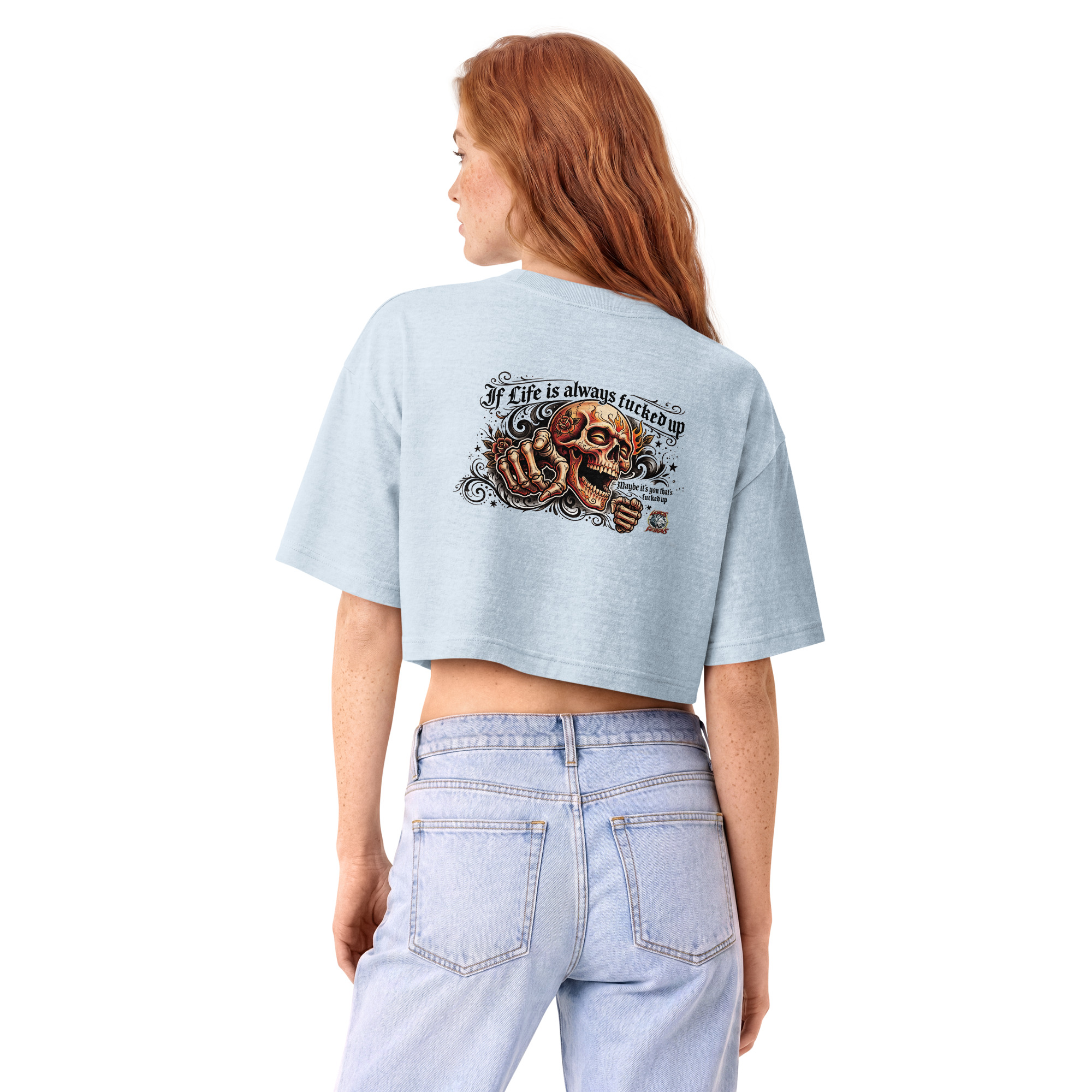 Life is messed up Women’s cropped tee